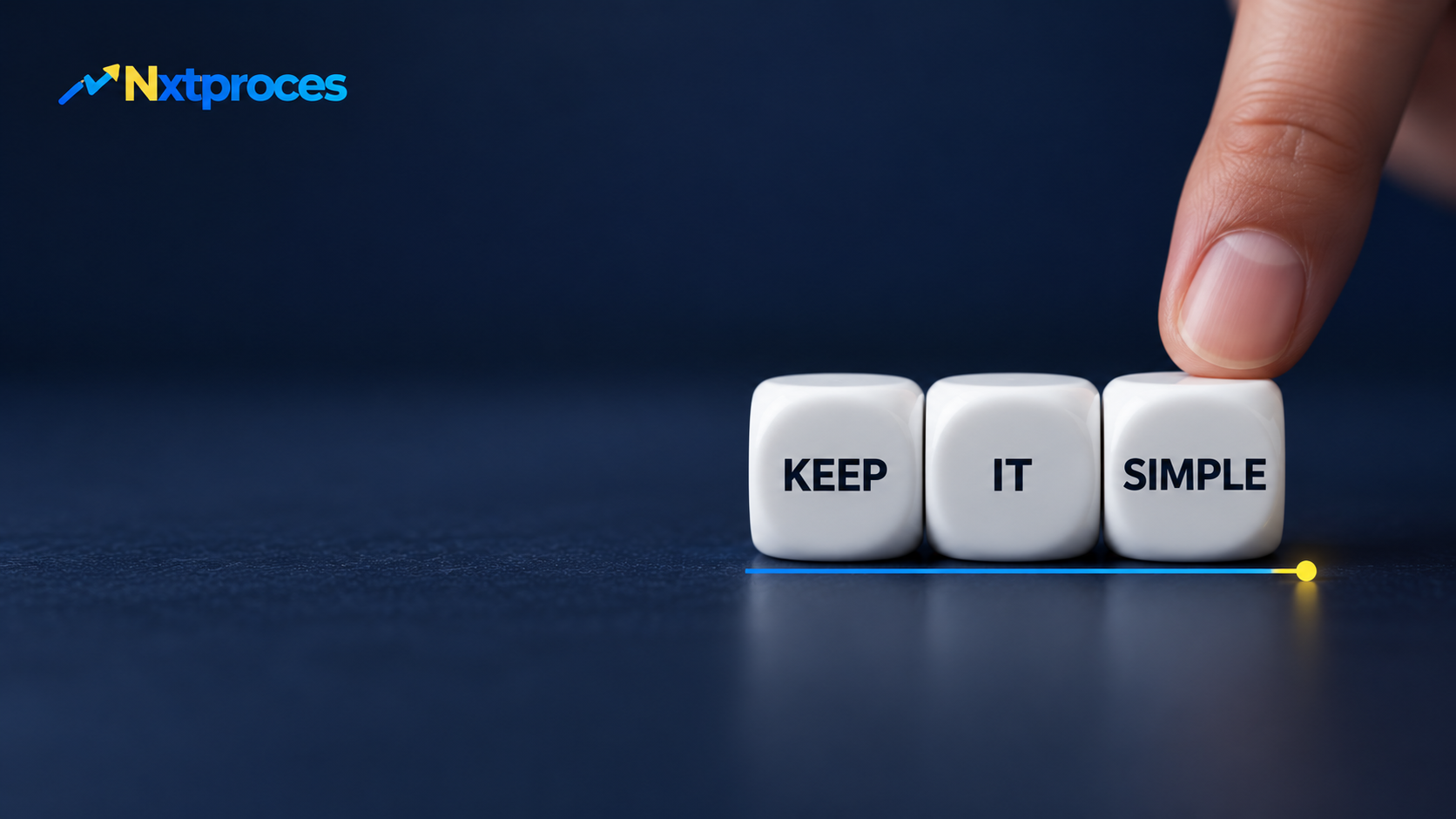 Visuele verbeelding van de Keep It Simple-filosofie